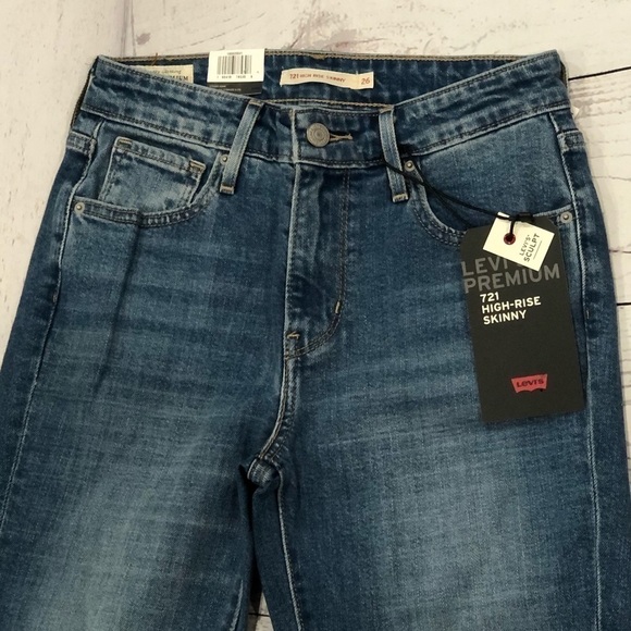 LEVI'S 721 26x30 High Rise Skinny Ripped Jeans - Picture 3 of 10